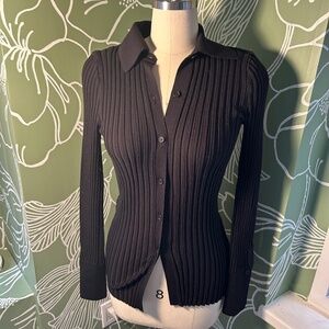 Black Beaufille Women's Ribbed Cardigan NWT Size S